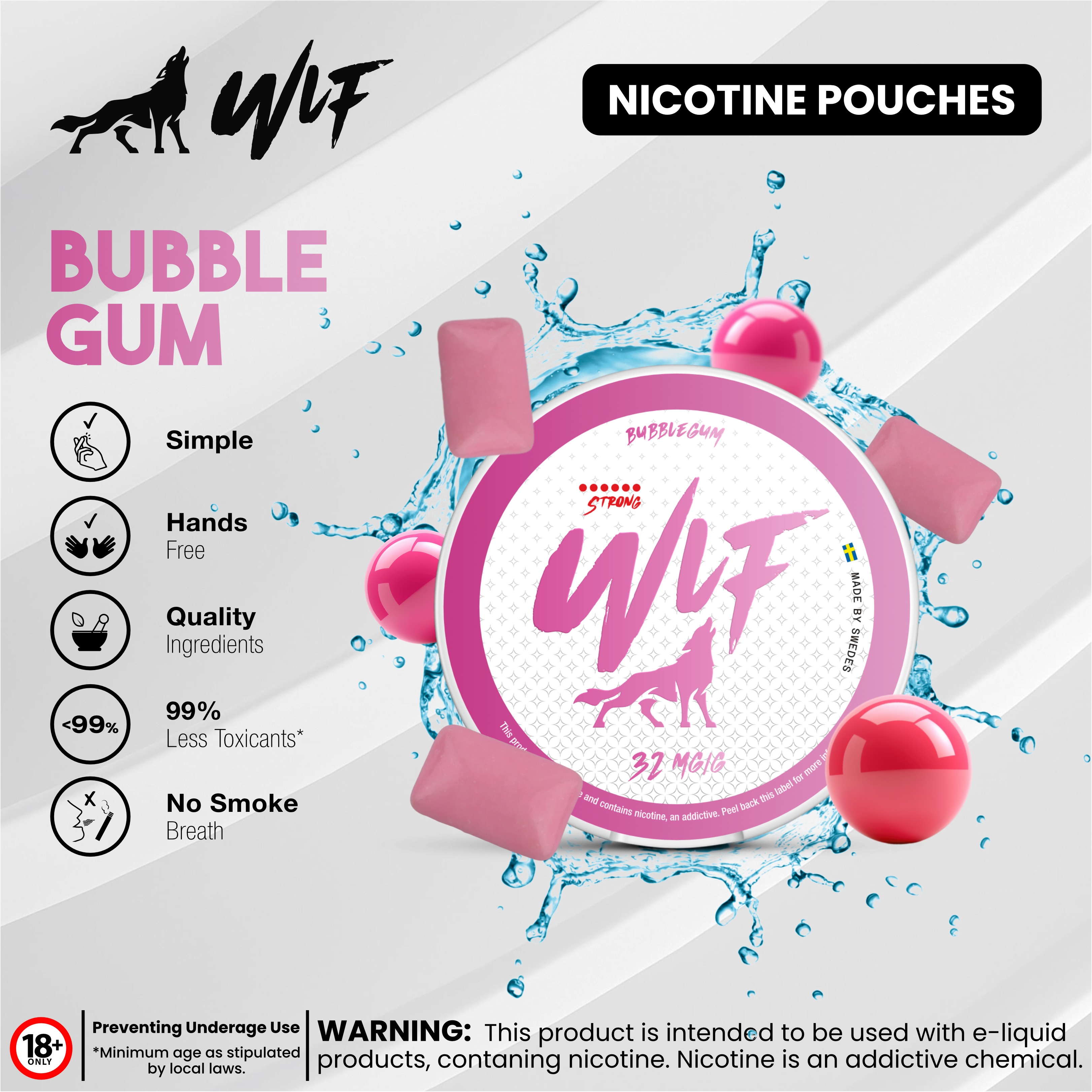 WLF bubblegum WOLF snus